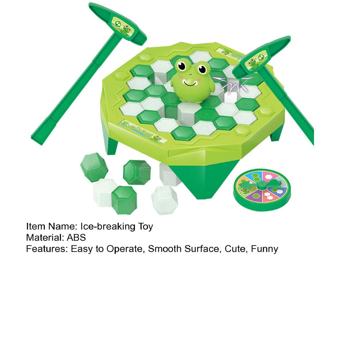 1 Set Ice-breaking Toy Ice Breaking Desktop Game Green