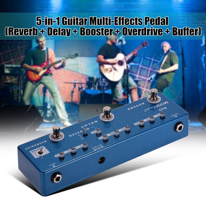MOSKY RD5 5-in-1 Guitar Multi-Effects Pedal Reverb + Delay