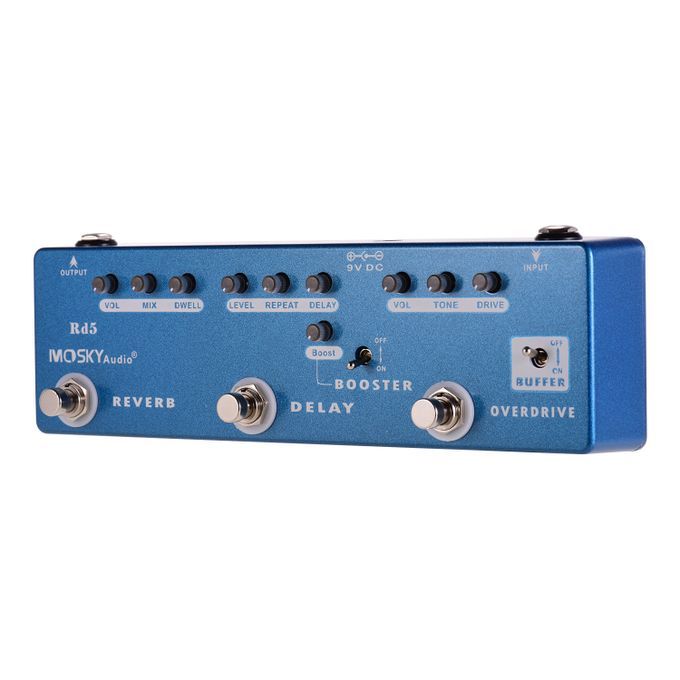 MOSKY RD5 5-in-1 Guitar Multi-Effects Pedal Reverb + Delay