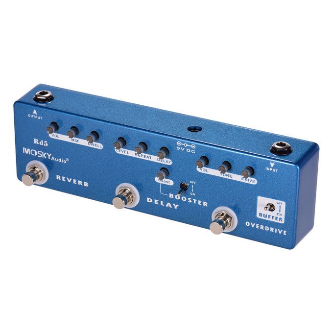 MOSKY RD5 5-in-1 Guitar Multi-Effects Pedal Reverb + Delay