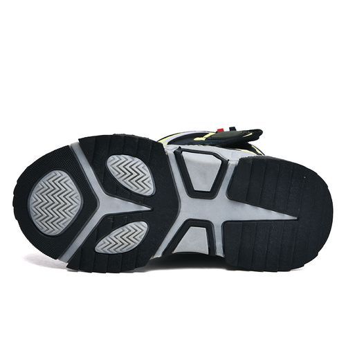 Children's Outdoor Snow Boots Plush Lining Warm Non-slip Boots-Black Yellow