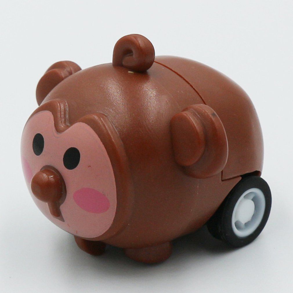 Animal Mini Pull Back Car Plastic Puzzle Toy Inertial Mini Car Children Toys Parent-Child Interactive Toys-multicolor