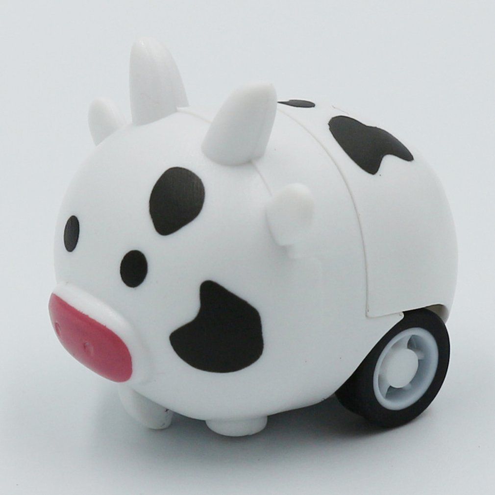 Animal Mini Pull Back Car Plastic Puzzle Toy Inertial Mini Car Children Toys Parent-Child Interactive Toys-multicolor