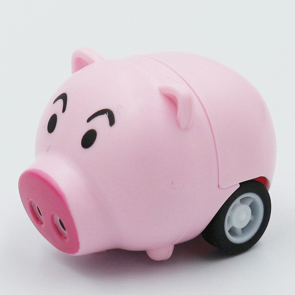Animal Mini Pull Back Car Plastic Puzzle Toy Inertial Mini Car Children Toys Parent-Child Interactive Toys-multicolor