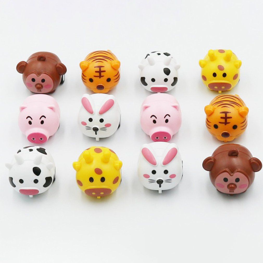 Animal Mini Pull Back Car Plastic Puzzle Toy Inertial Mini Car Children Toys Parent-Child Interactive Toys-multicolor