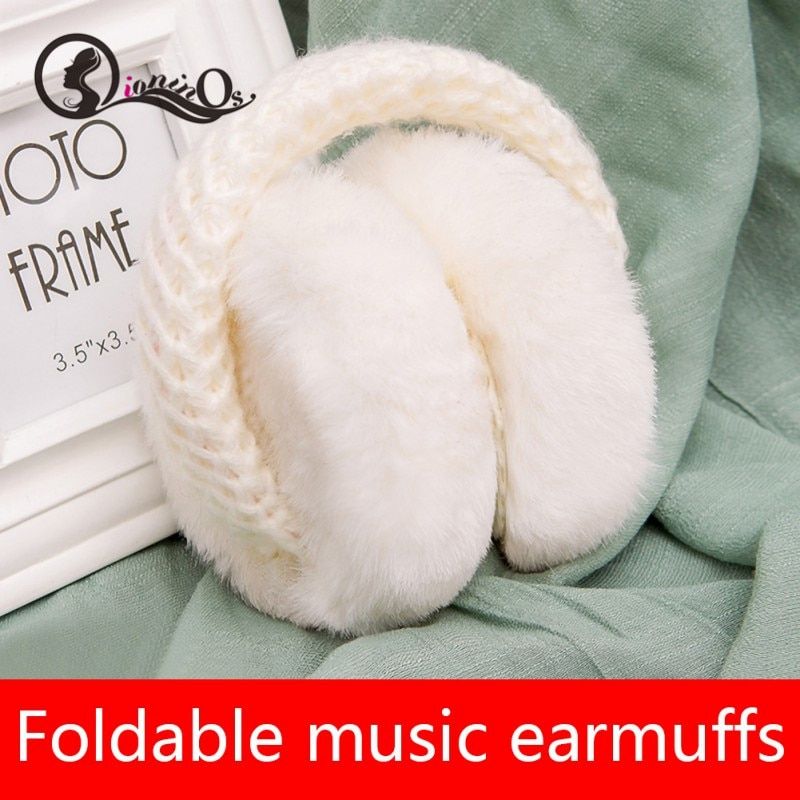 Autumn Winter Fur Solid Kids Earmuffs Warm Music Earphone S