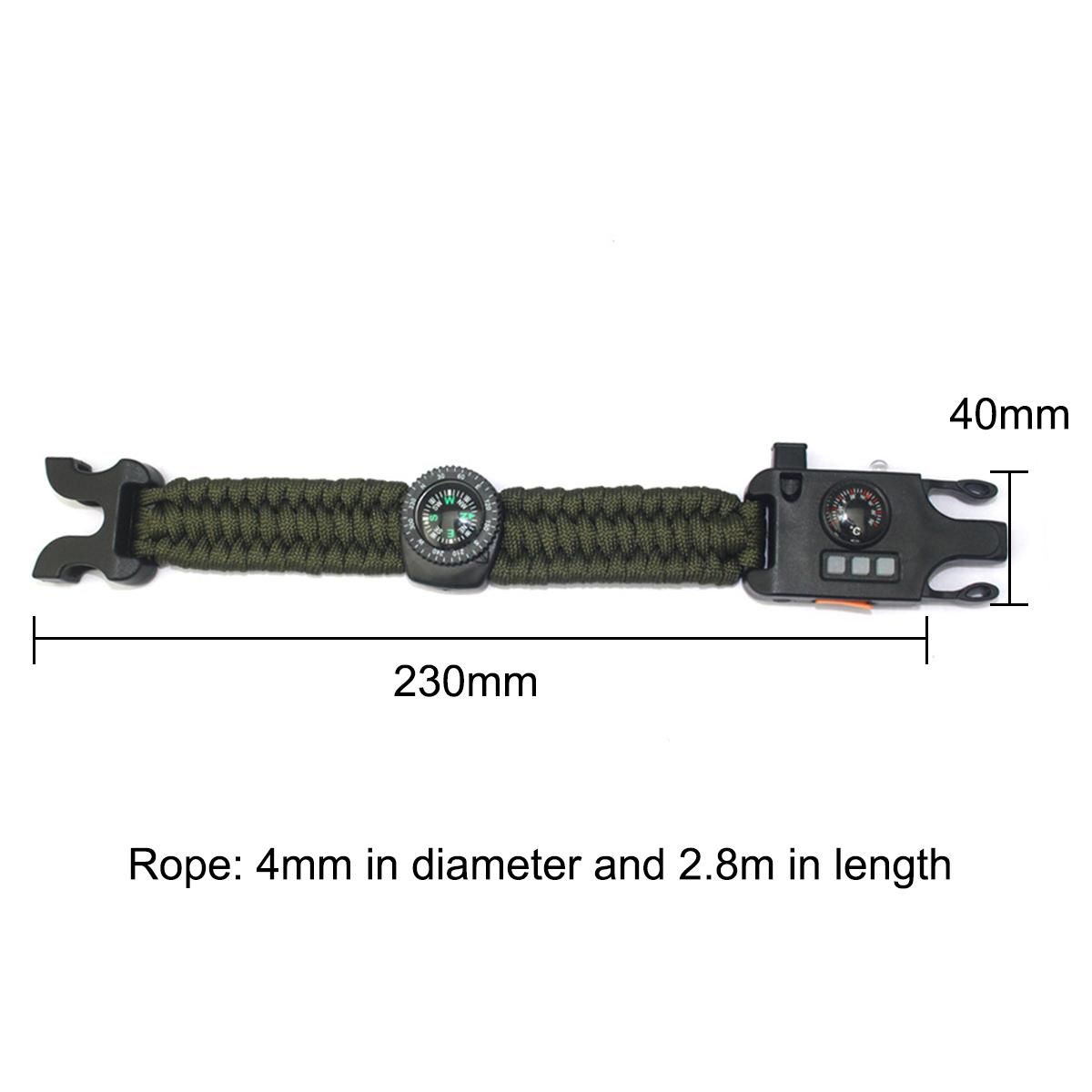 8 in 1 rechargeable Survival Weaving Rope Bracelet