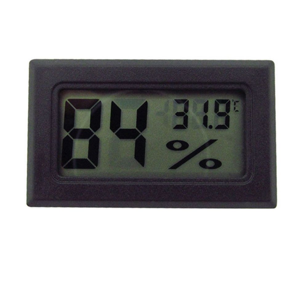 Mini Digital LCD Indoor Temperature Humidity Meter-Black