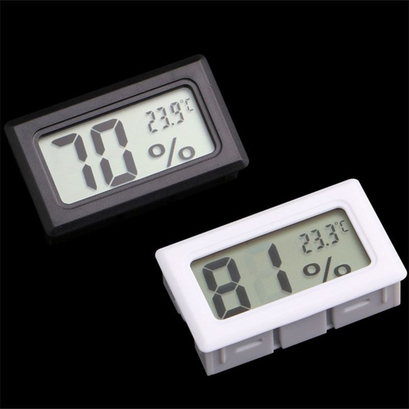 Mini Digital LCD Indoor Temperature Humidity Meter-Black