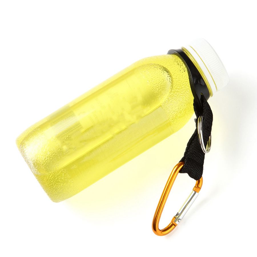 Silicone Mineral Water Bottle Carabiner Rubber Webbing