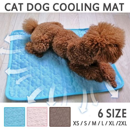 Dog Cat Pet Puppy Self Cooling Mat Bed Heat Relief Su Blue-S