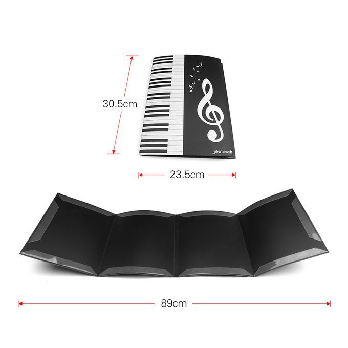 Black Sheet Music Folder A4 Size Storage Holder Binder For