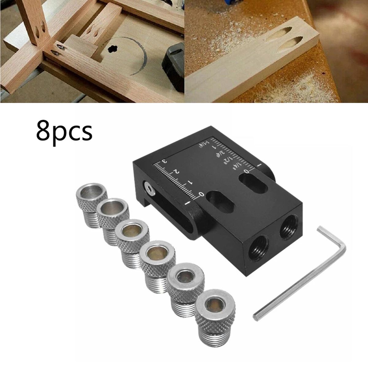 15 Degree Pocket Hole Jig Kit Oblique Drill Woodworking