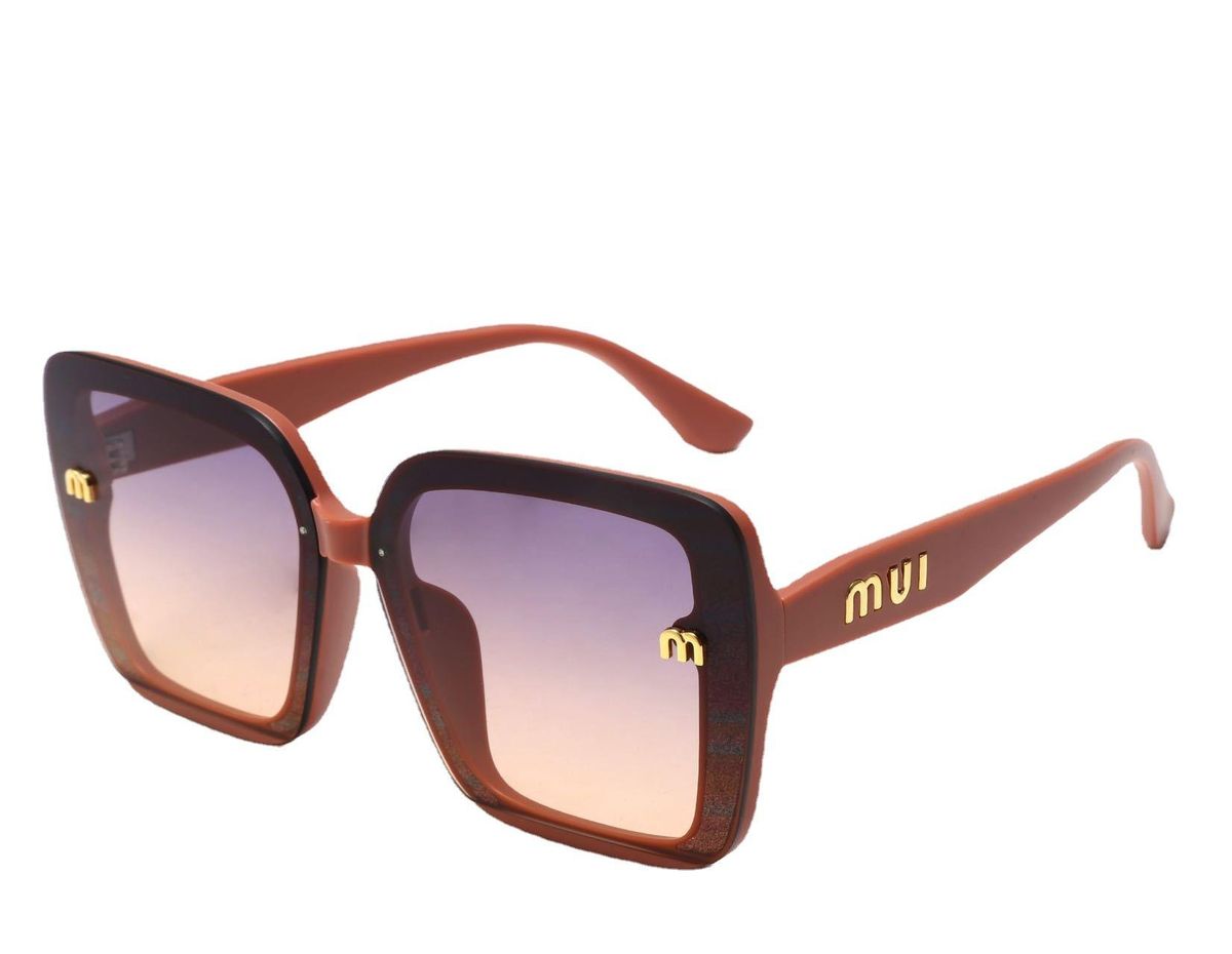MuiMui High-End Diamond Women's Face without Makeup Gadget Large Square Frame Sunglasses UV Protection Celebrity Live Sunglasses