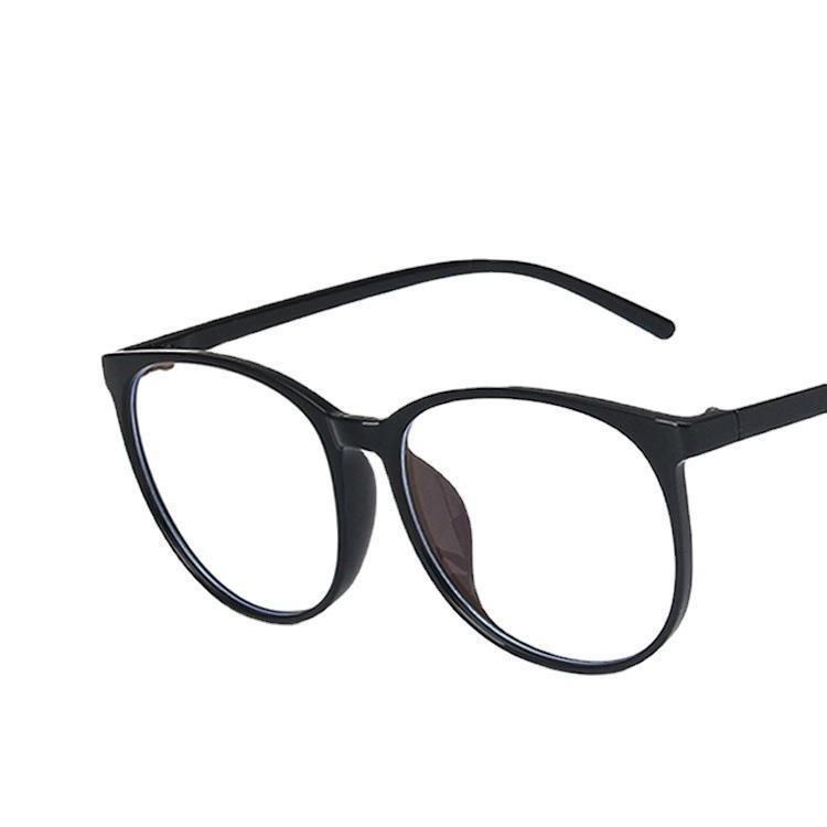 Retro Transparent Frame Plain Glasses Ultralight Men Women Black
