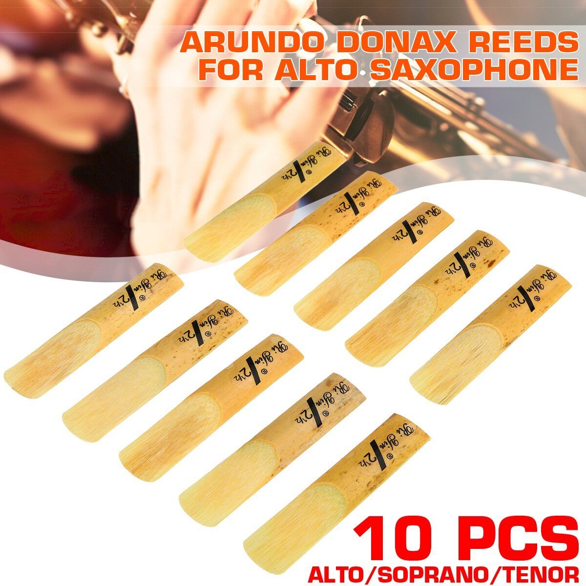 10pcs Arundo Donax Reeds For Alto Soprano Clarinet Tenor Alto Saxophone Woodwind Alto Saxophone Reed