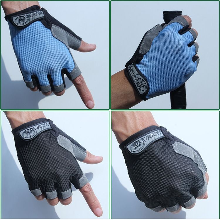 Cycling Shock Absorbing Anti- Gloves Fitness Weight Lifting Training Half-finger Gloves