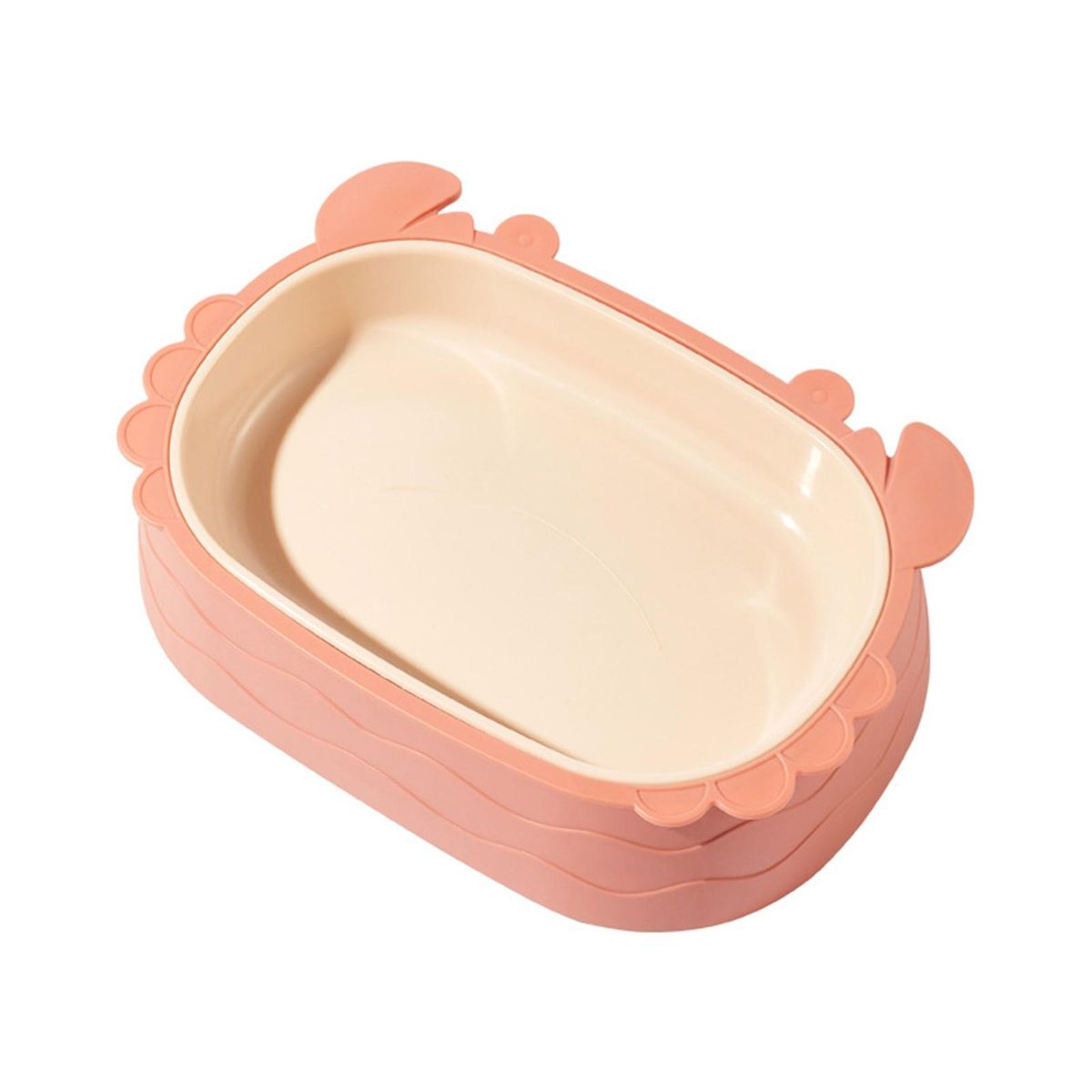 Pet Bowl Cats Dogs Water Food Feeding Dish Plate Pink