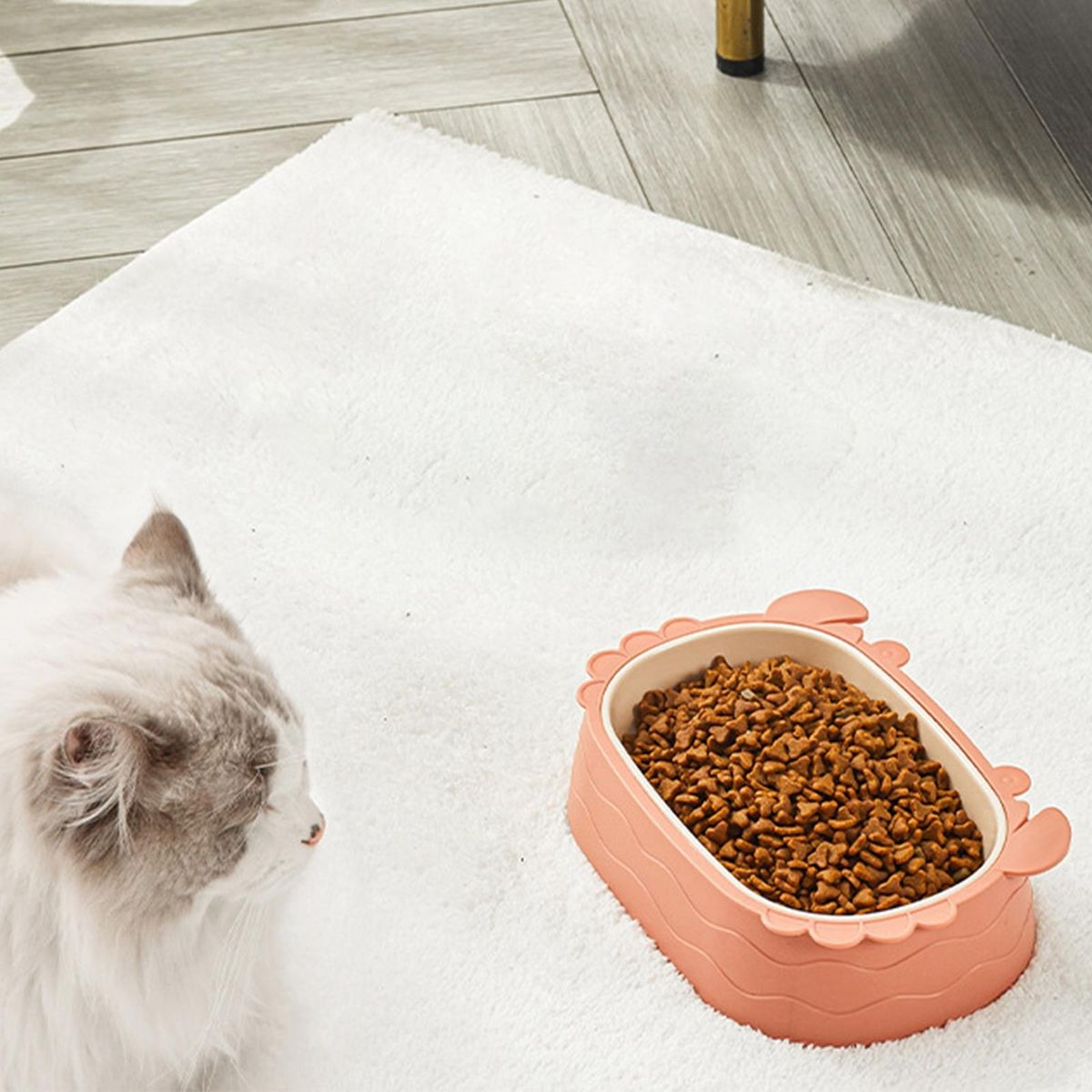 Pet Bowl Cats Dogs Water Food Feeding Dish Plate Pink