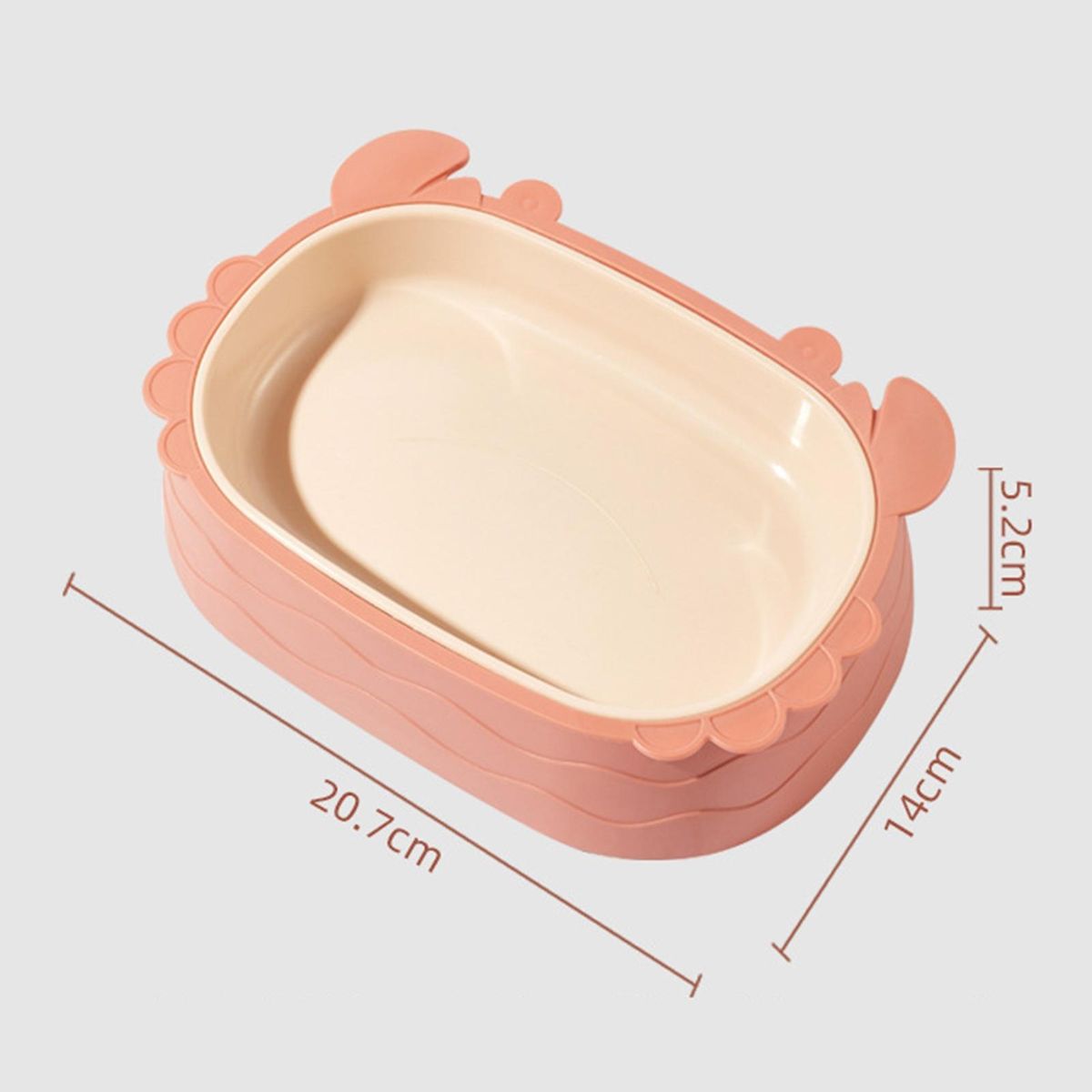 Pet Bowl Cats Dogs Water Food Feeding Dish Plate Pink