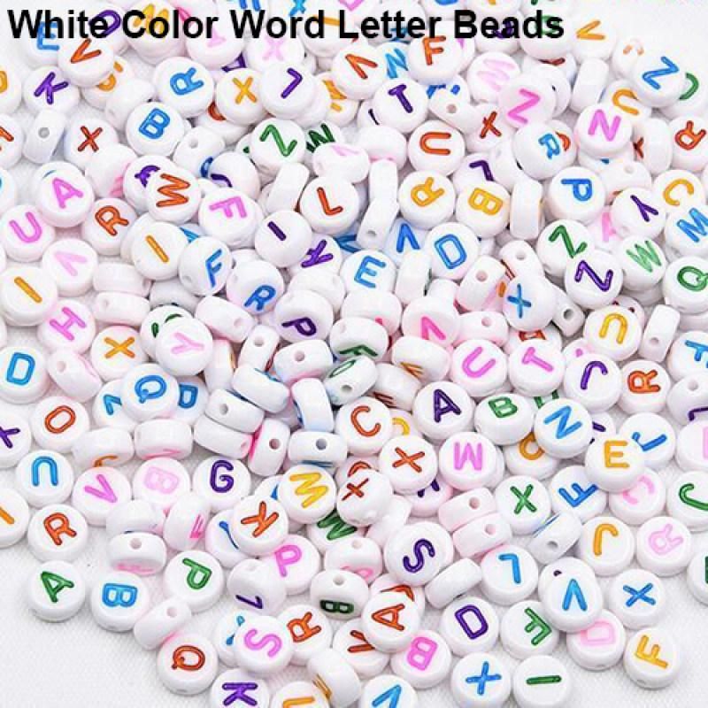 100 Pcs Spacer Acrylic-Black Color Letter Alphabet Beads