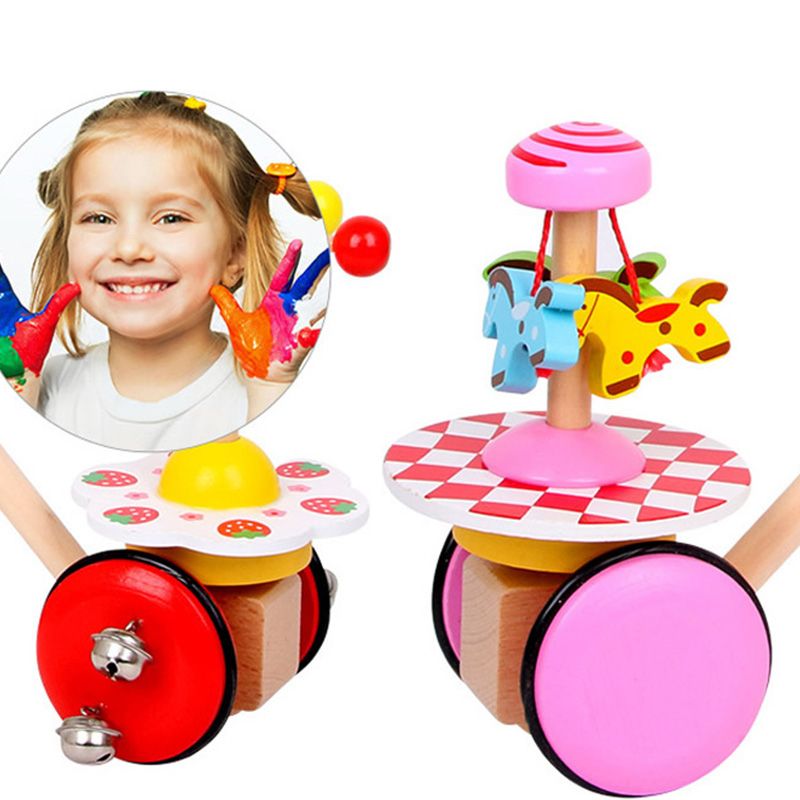 Kids Wooden Toys Baby Walker Baby First Steps Car Car