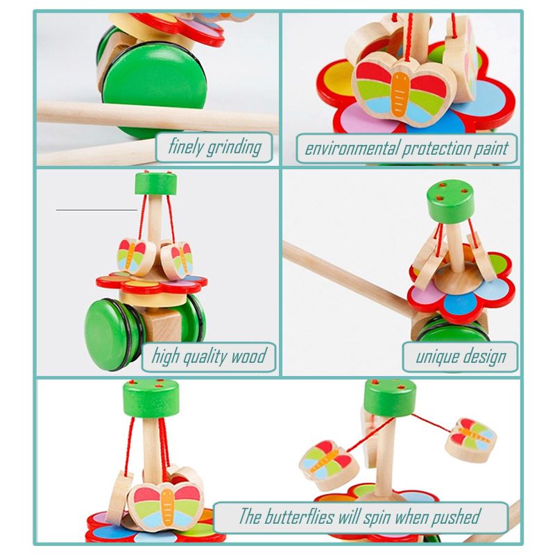 Kids Wooden Toys Baby Walker Baby First Steps Car Car