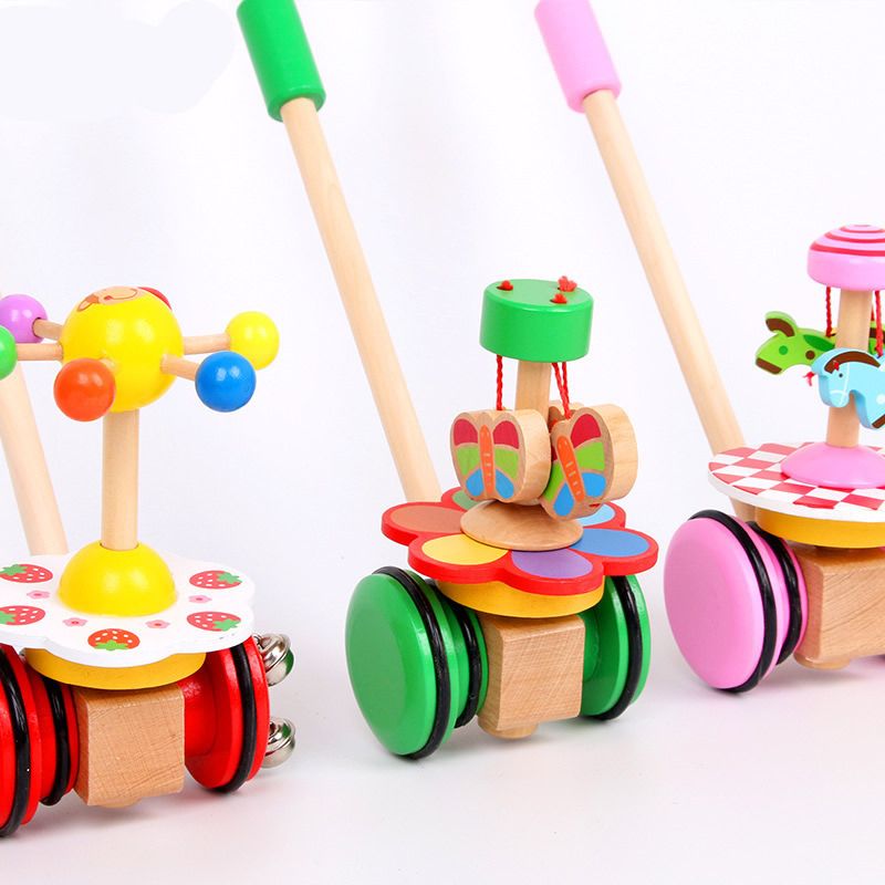 Kids Wooden Toys Baby Walker Baby First Steps Car Car