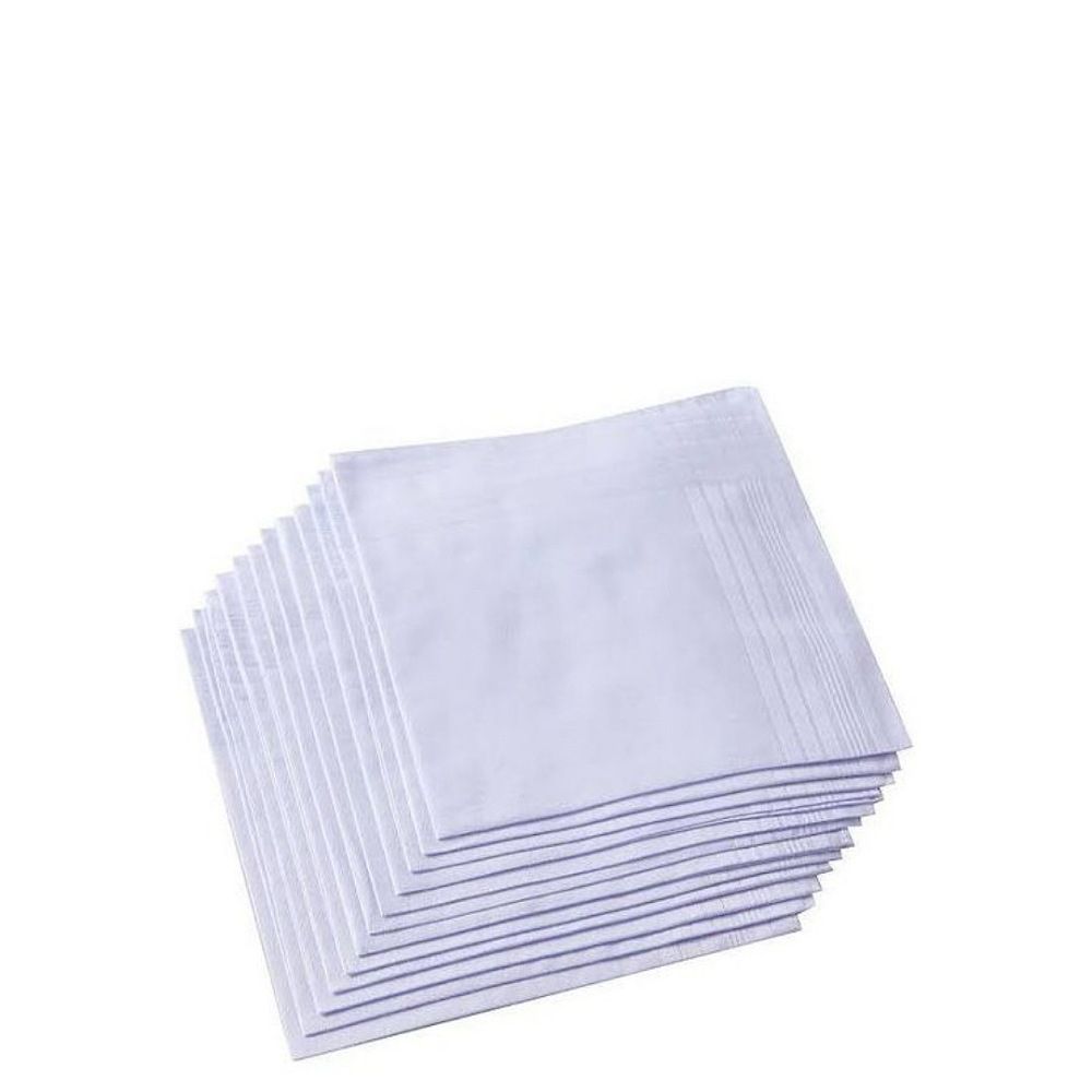 100 PERCENT COTTON HANDKERCHIEFS - 1 Pack