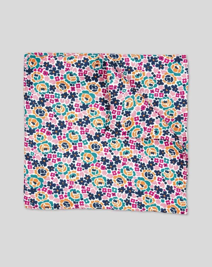 Floral Print Pocket Square - Multi