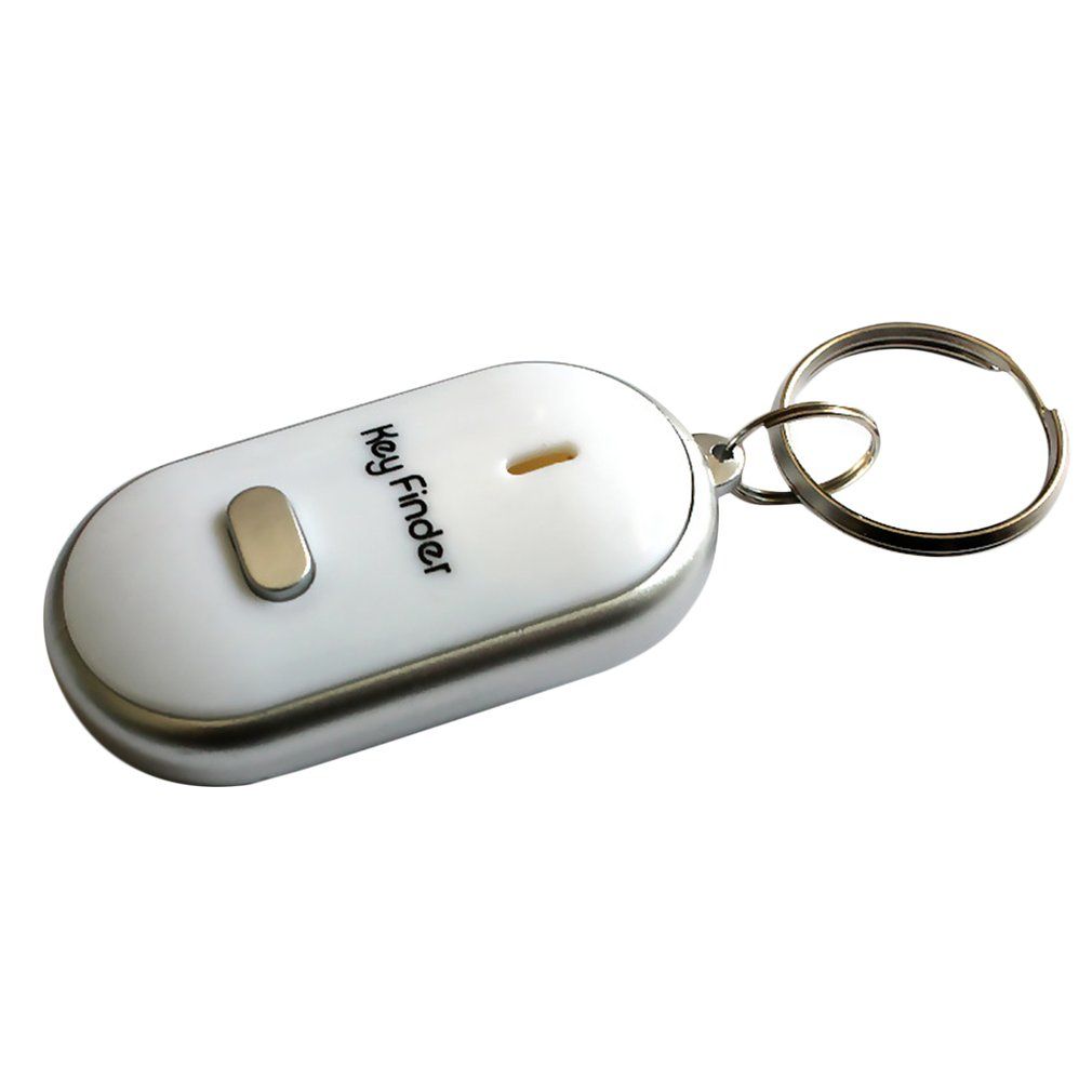 Anti-Lost Key Finder Whistle Find Locator Keychain Sound Control LED Torch