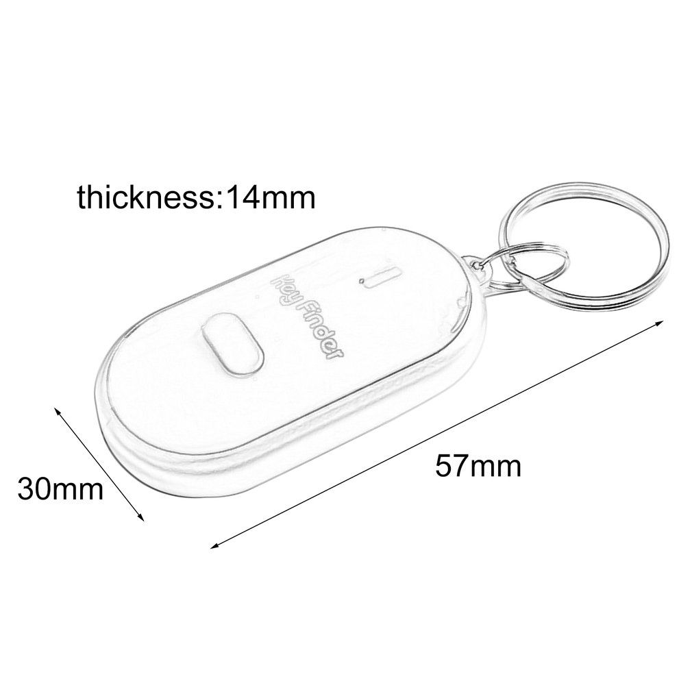 Anti-Lost Key Finder Whistle Find Locator Keychain Sound Control LED Torch