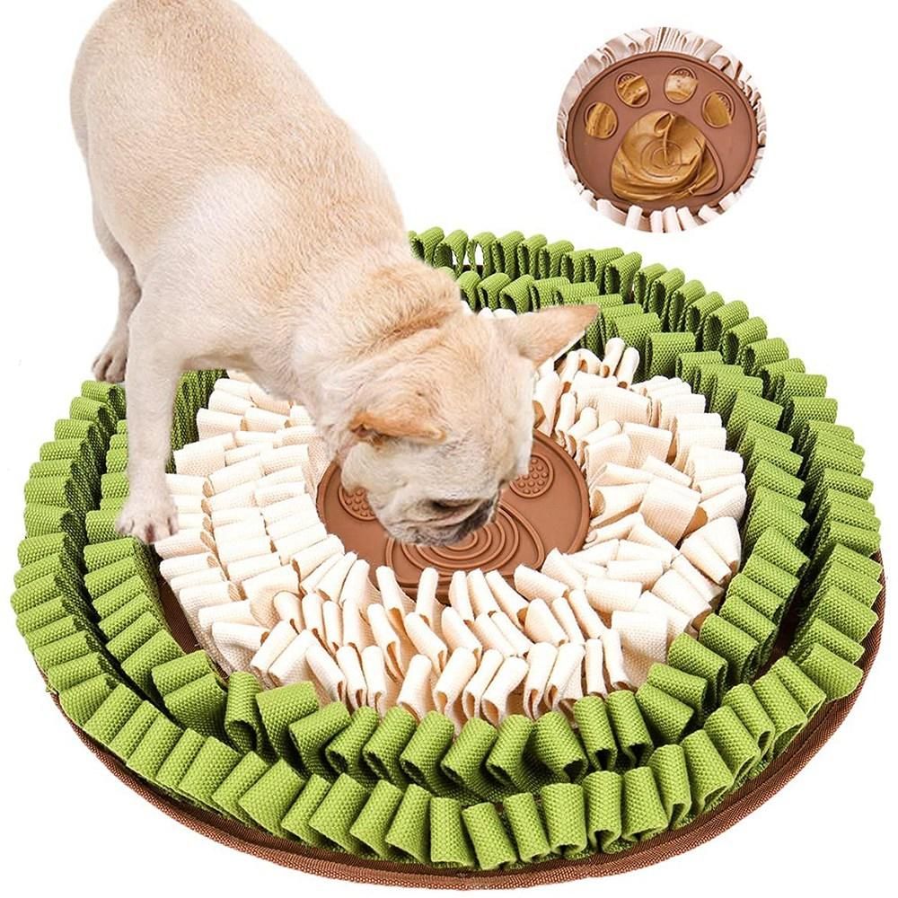 Doglemi Snuffle Mat for Dogs,Dog Snuffle Mat for Dogs and Cat,Dog Puzzle Toys, Dog Lick Mat,Stress Relief Interactive Green