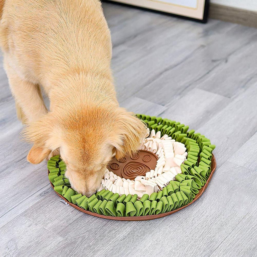 Doglemi Snuffle Mat for Dogs,Dog Snuffle Mat for Dogs and Cat,Dog Puzzle Toys, Dog Lick Mat,Stress Relief Interactive Green