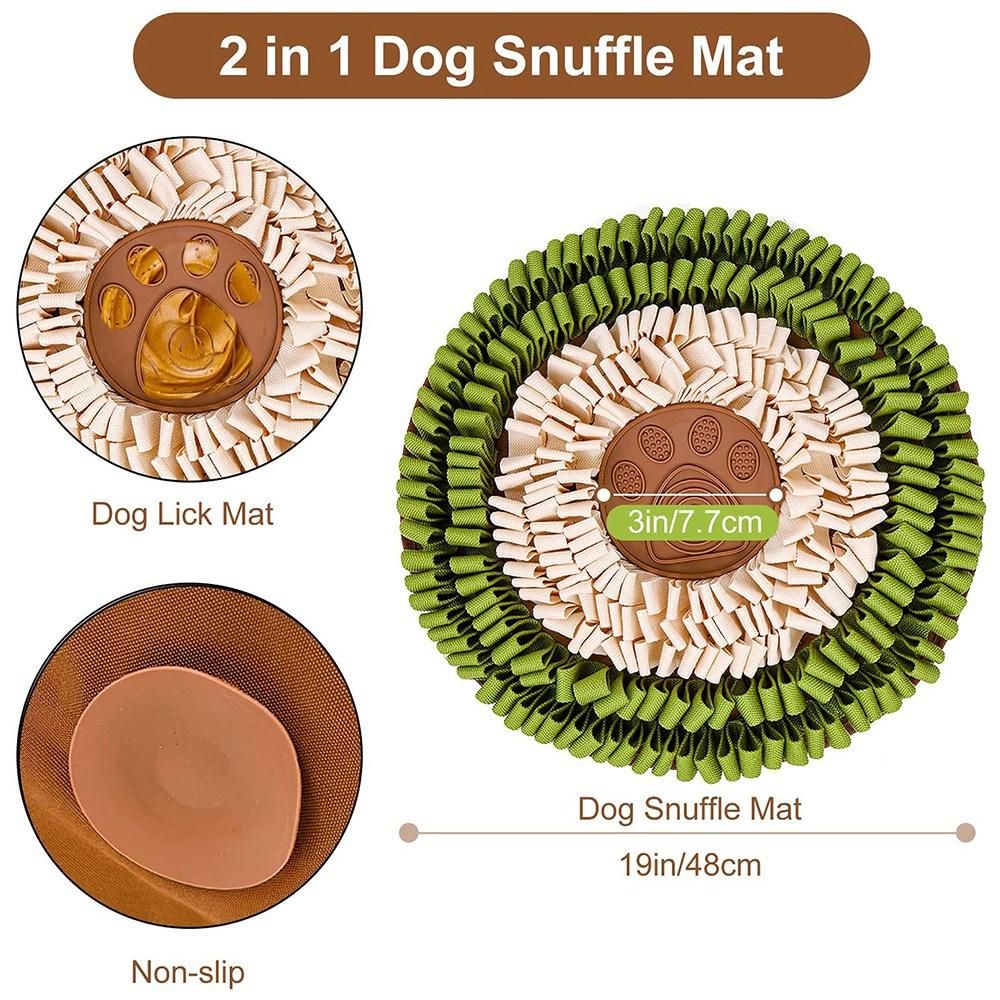 Doglemi Snuffle Mat for Dogs,Dog Snuffle Mat for Dogs and Cat,Dog Puzzle Toys, Dog Lick Mat,Stress Relief Interactive Green