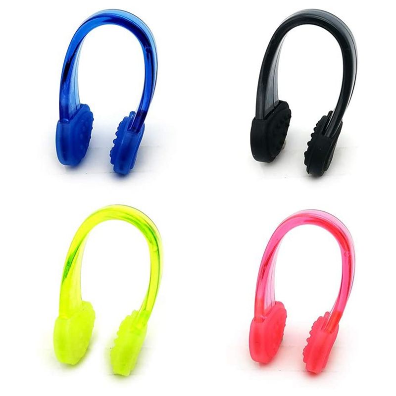 Silicone Waterproof Swimming Nose Clips For Adults Set Of