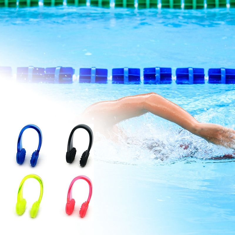 Silicone Waterproof Swimming Nose Clips For Adults Set Of