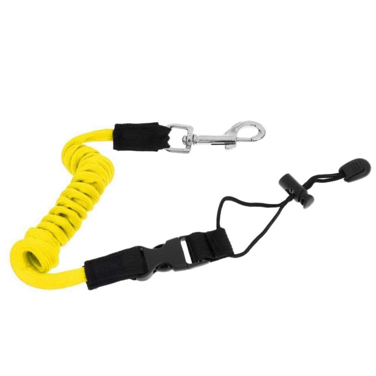 Outdoor Boat Elastic Canoe Paddle Lanyard Cord Rope Yellow