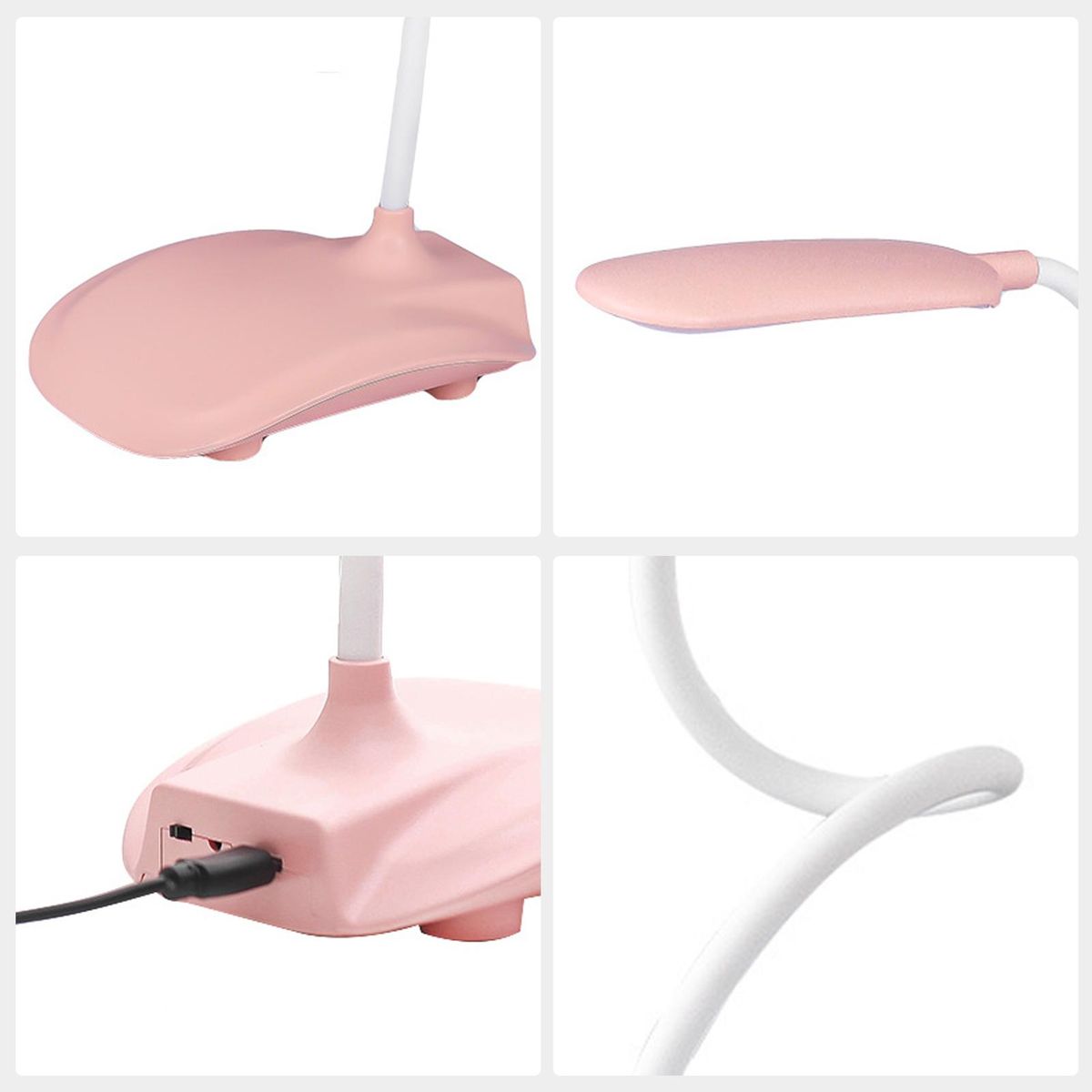 Touching Control Dimmable USB Table Lamp 3 Brightness Levels Warm Lighting 360° Flexible Eye-protection Reading Light Office Lamp