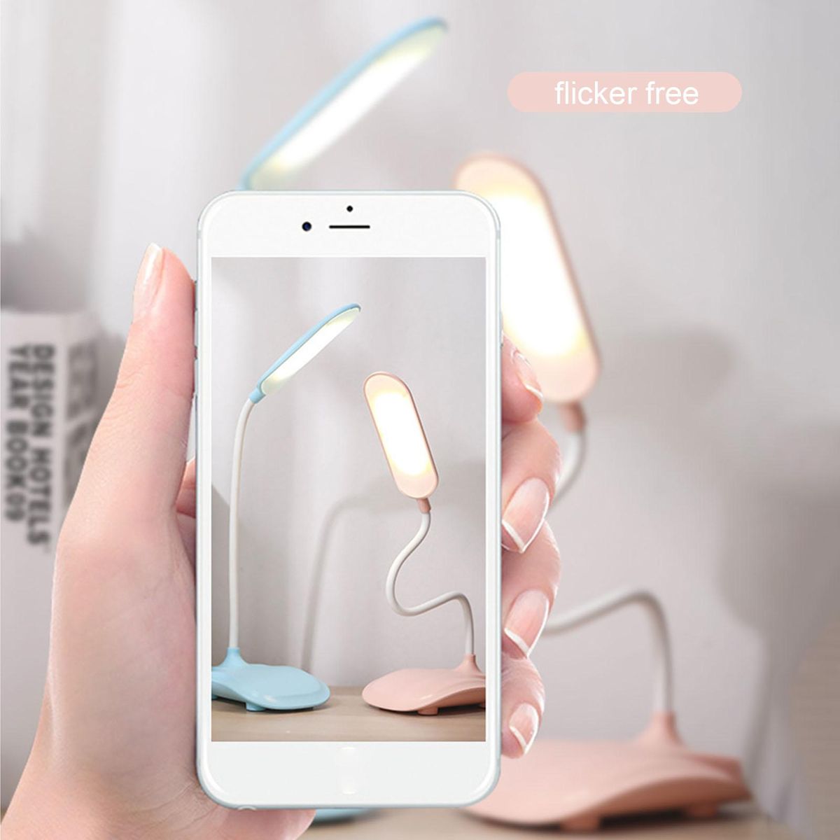 Touching Control Dimmable USB Table Lamp 3 Brightness Levels Warm Lighting 360° Flexible Eye-protection Reading Light Office Lamp