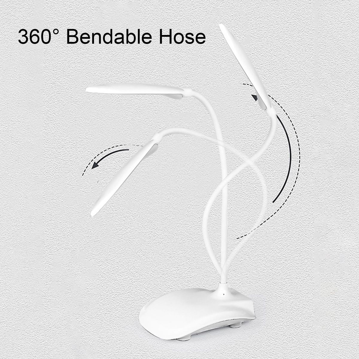 Touching Control Dimmable USB Table Lamp 3 Brightness Levels Warm Lighting 360° Flexible Eye-protection Reading Light Office Lamp