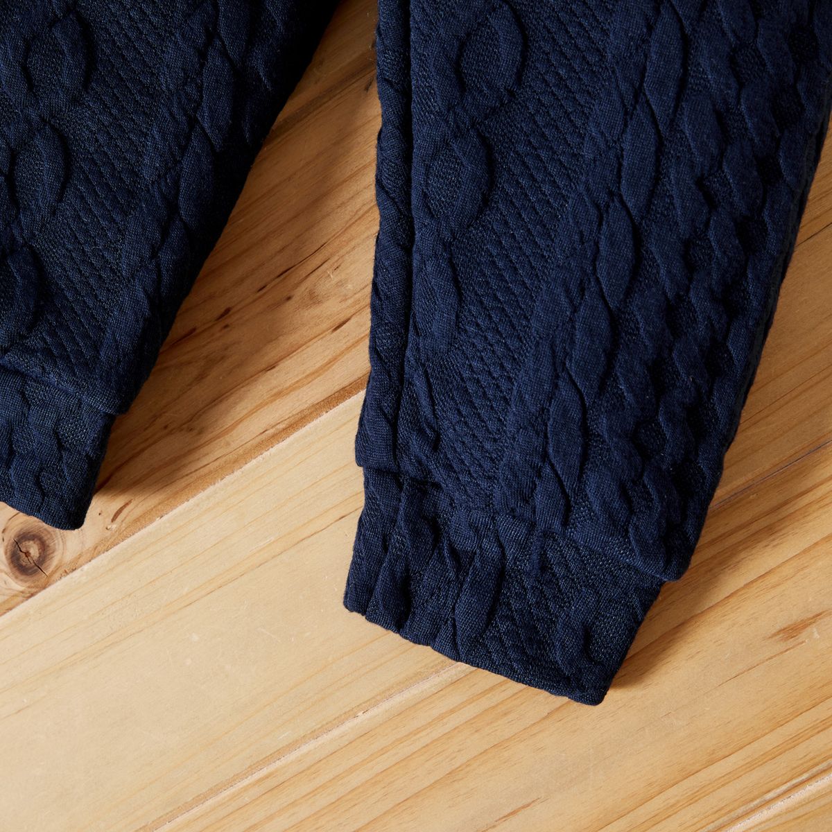 Baby Boys Autumn Winter Twist Kniting Long Sleeves Sweatsuit -Navy Blue