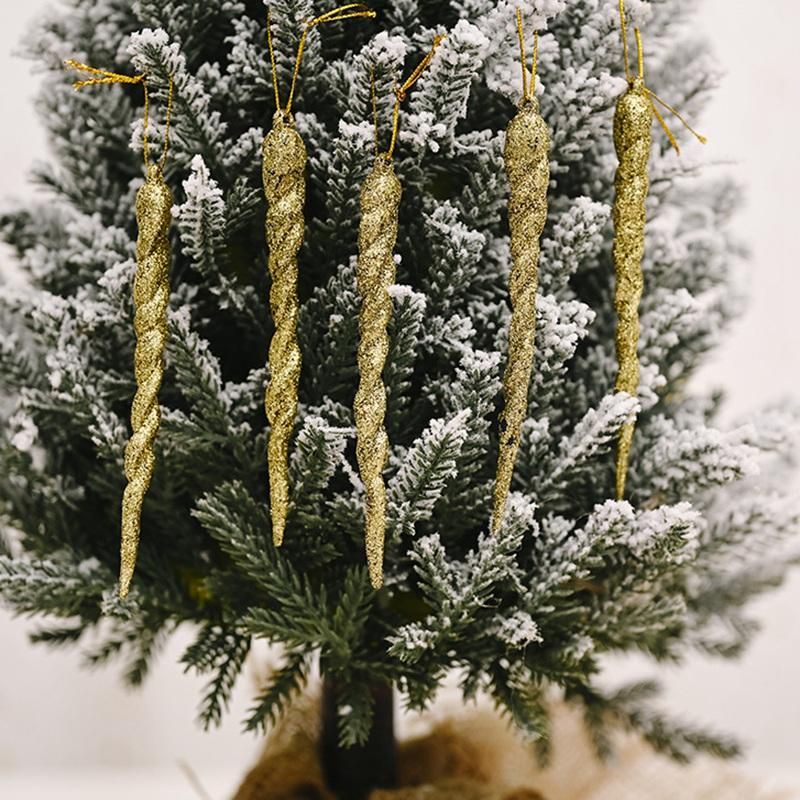5 Pcs Xmas Tree Hanging Ornament Icicle Prop New Year Party,