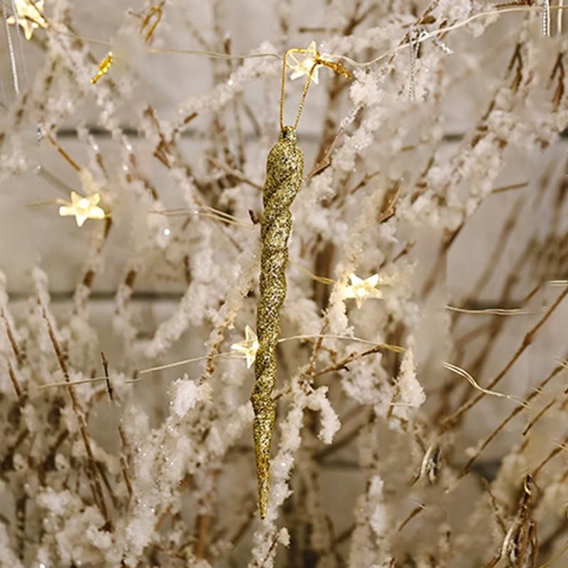 5 Pcs Xmas Tree Hanging Ornament Icicle Prop New Year Party,