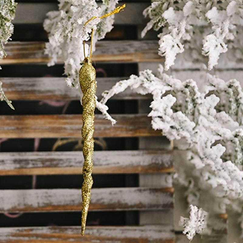 5 Pcs Xmas Tree Hanging Ornament Icicle Prop New Year Party,