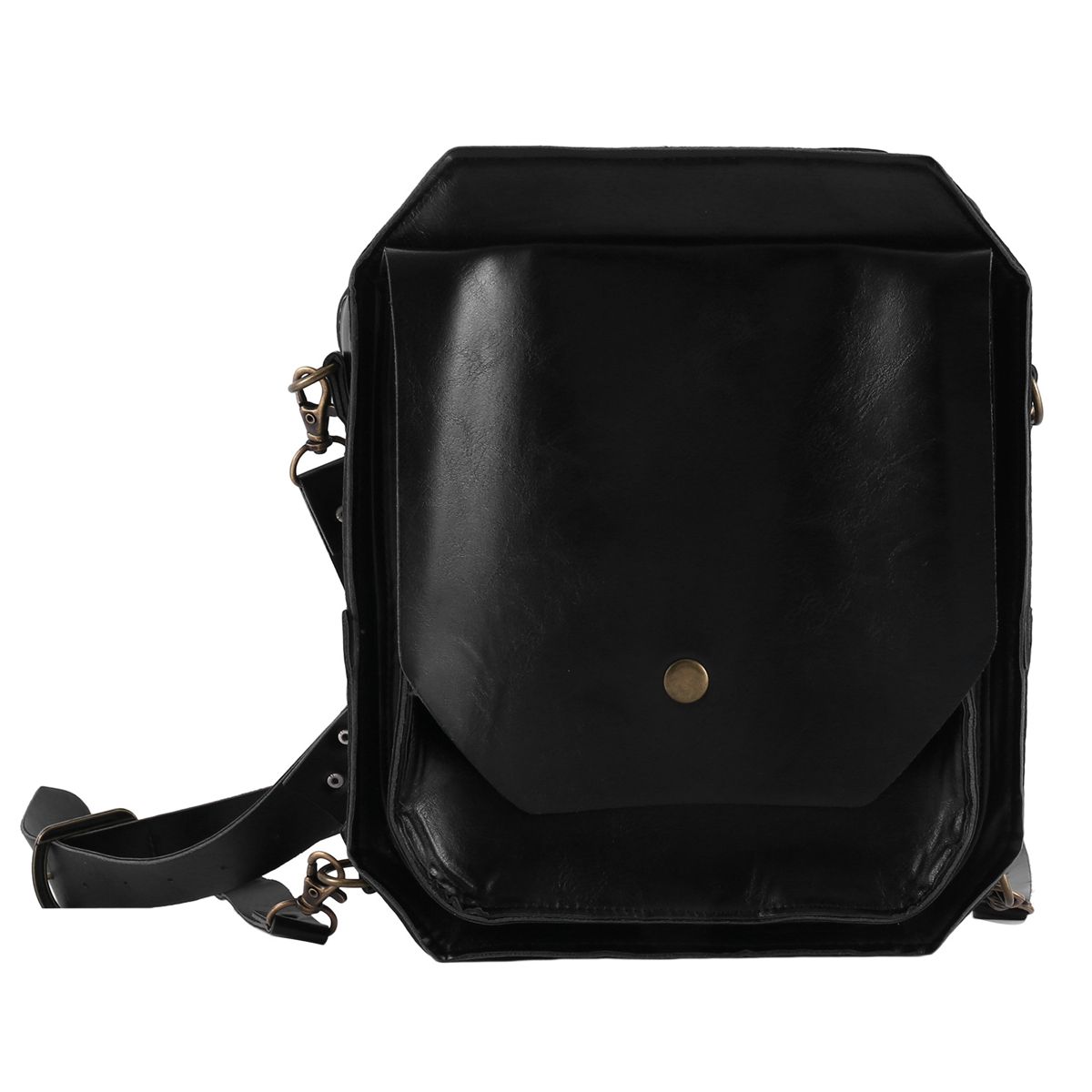 Medieval Waist Ring Belt Pouch Steampunk Leather Fanny Bag for Women Men Cosplay Costume Black