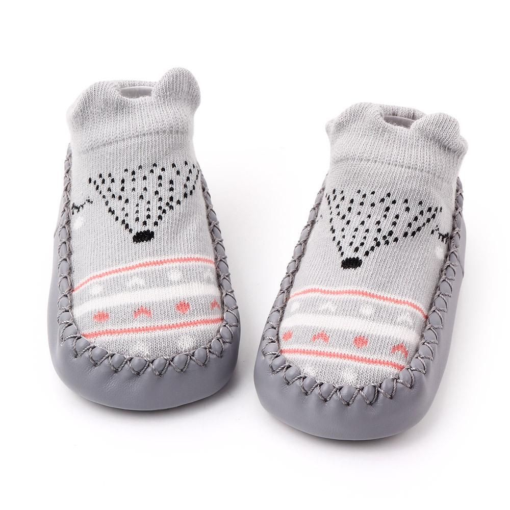 Cartoon Newborn Baby Kids Toddler Anti-Slip Socks Slipper Home Crib Shoes Boots