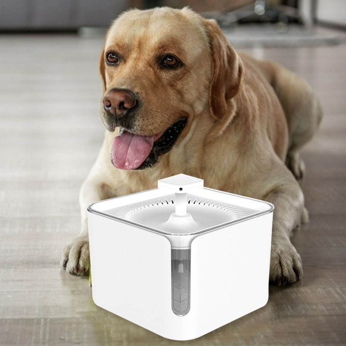 3L Pet Drinking Water Fountain For Dog Cat Electric Water Filter White