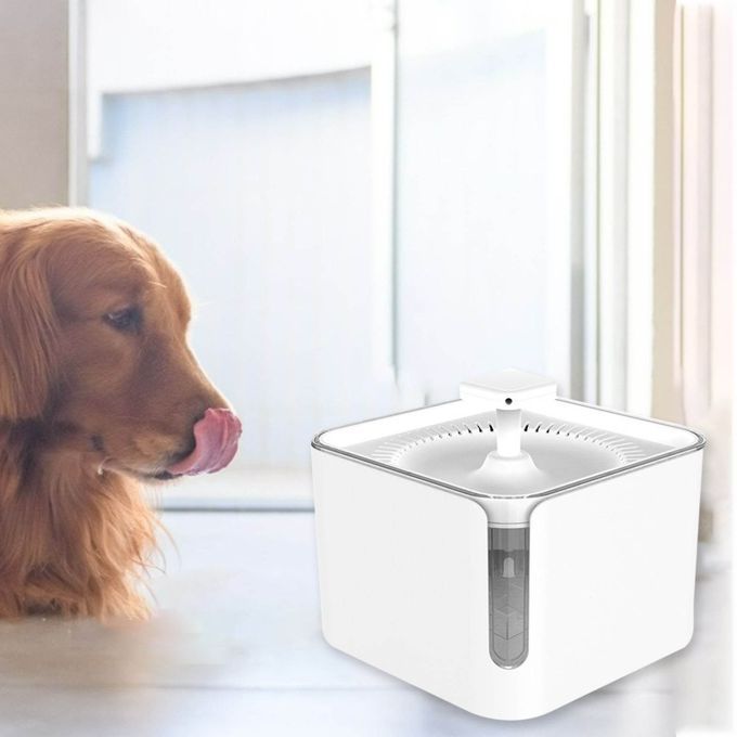 3L Pet Drinking Water Fountain For Dog Cat Electric Water Filter White