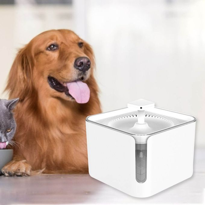 3L Pet Drinking Water Fountain For Dog Cat Electric Water Filter White